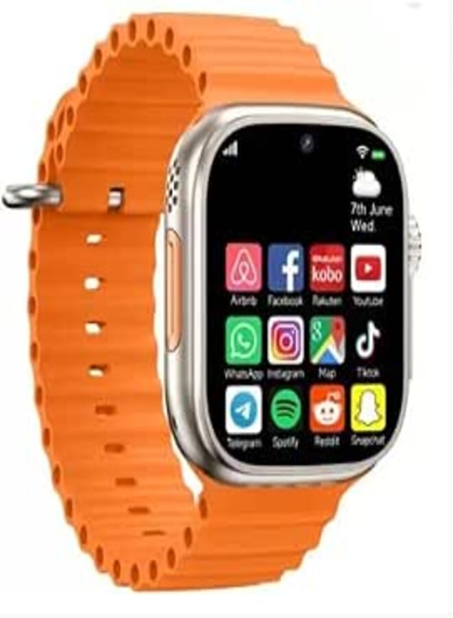ConnectME X8+ Ultra Amoled Screen Smart Watch, 49 mm Screen Size, Orange